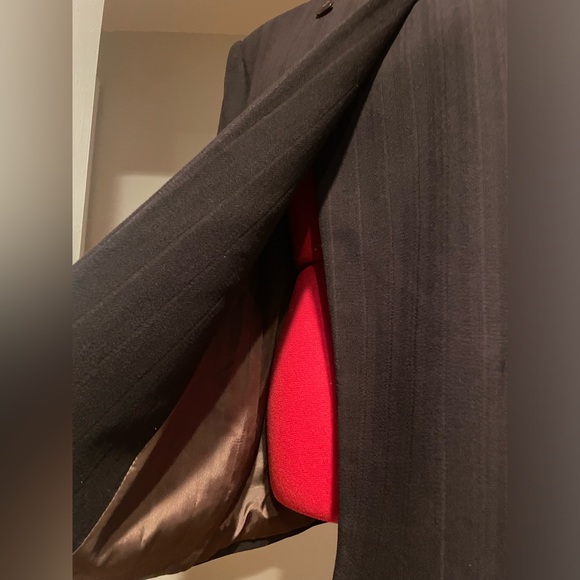 VTG 80s Chocolate Brown Joan & David Blazer Jacket Made In Italy - Picture 3 of 12